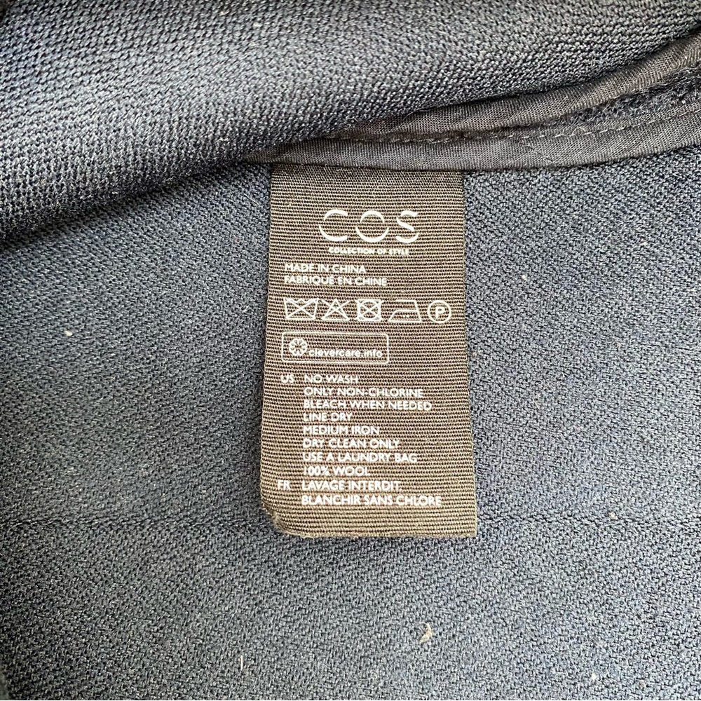 COS Wool Mini Skirt Navy - Picture 7 of 8